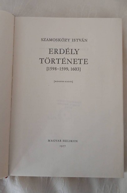 Erdly trtnete [1598-1599] rgi knyv, knyvek